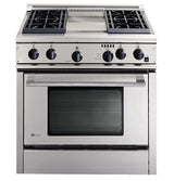 GE Monogram® 36" Professional Range with 4 Burners and Griddle (Liquid Propane)