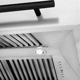 30 in. ZLINE Autograph Edition DuraSnow Stainless Steel Range Hood with White Matte Shell and Accented Handle (8654SNZ-WM30) [Color: Matte Black]