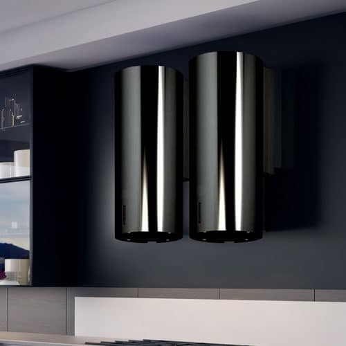 600/395 CFM Designer Cylinder Wall Mount Black