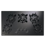 GE Monogram® 36" Black Updraft Cooktop with 5 Burners