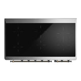 ILVE UMIB48NR3SSB Majestic III 48 inch Induction Range with 6 Elements, 5.02 cu. ft. Total Oven Capacity (Triple Glass Door, Stainless Steel, Burnished)