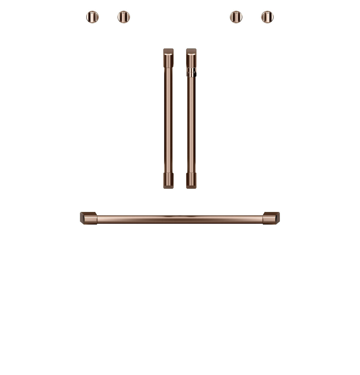 Café™ 2 French-Door Handles; 1 - 30" Handle; - Brushed Copper