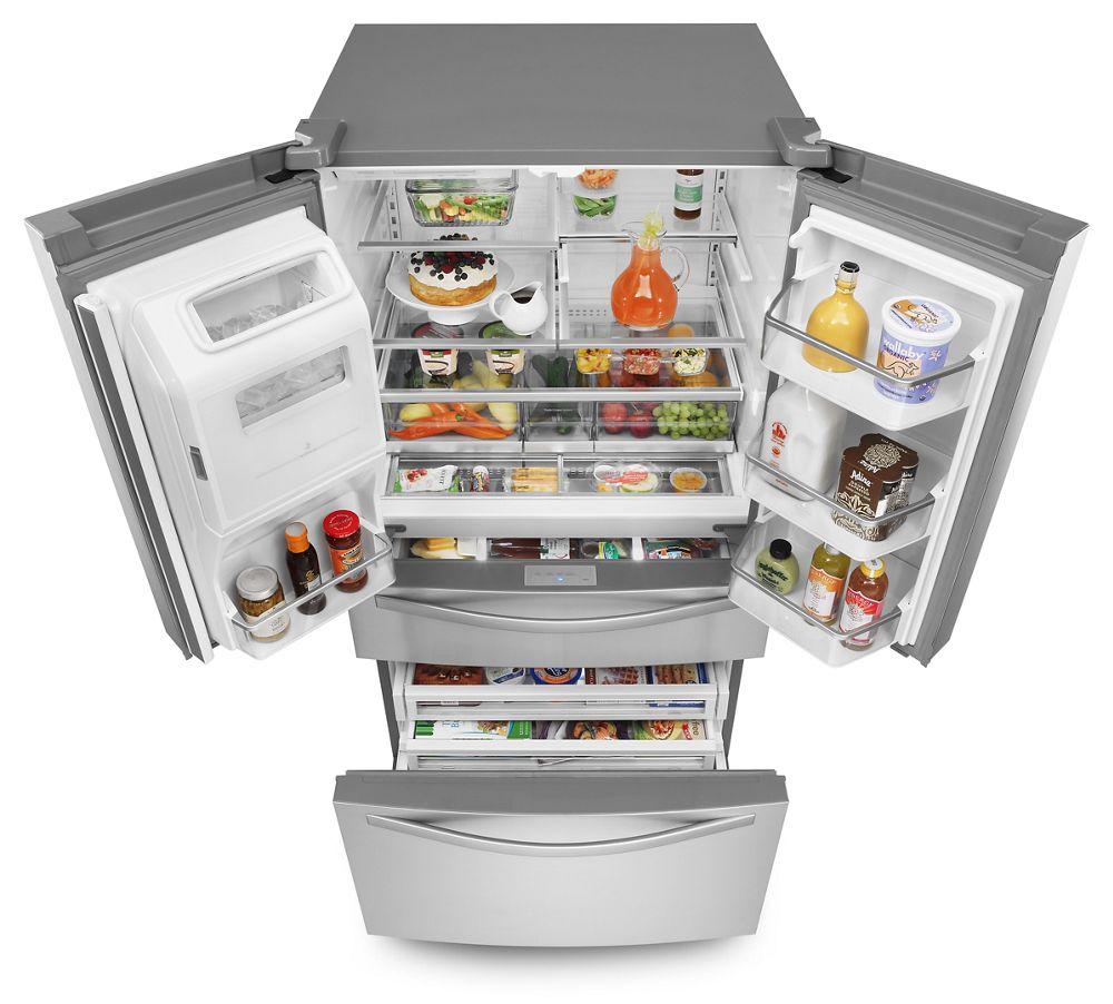 36-inch Wide 4-Door Refrigerator with More Flexible Storage