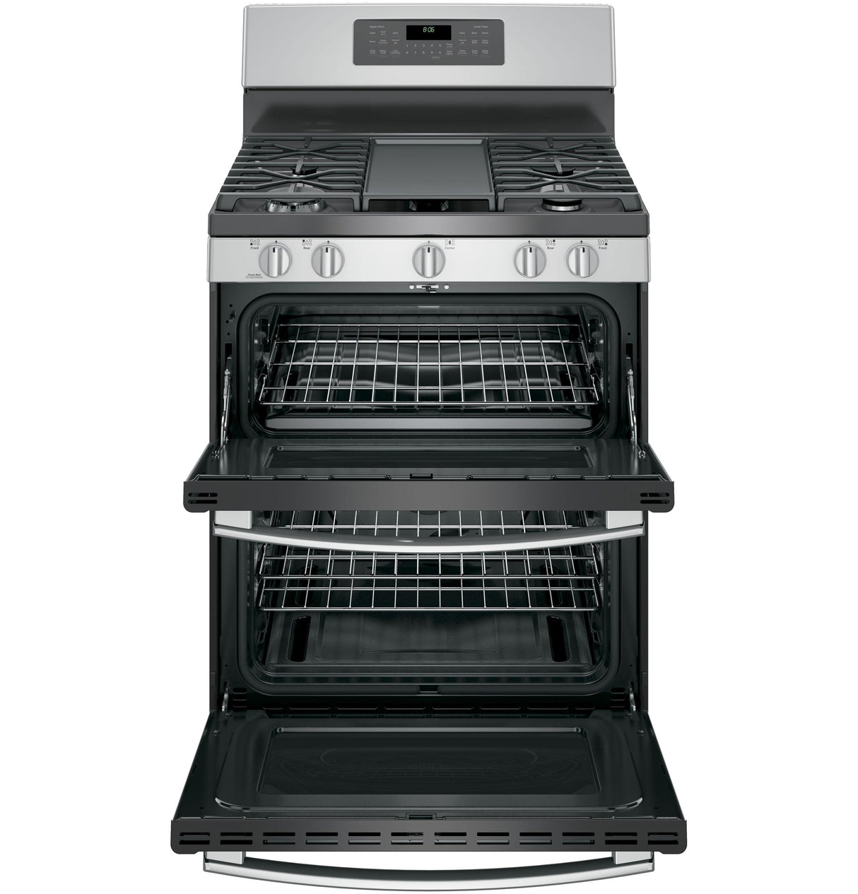 GE® 30" Free-Standing Gas Double Oven Convection Range