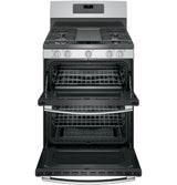 GE® 30" Free-Standing Gas Double Oven Convection Range