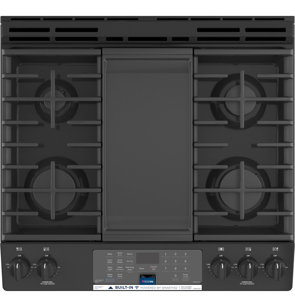 GE® 30" Slide-In Front-Control Convection Gas Range with No Preheat Air Fry