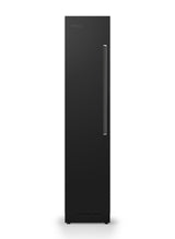 18" W. Integrated Column Door Panel - RVL Black Glass Left Hinge