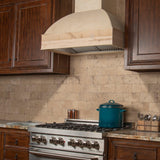 ZLINE Unfinished Wooden Wall Mount Range Hood - Includes Remote Blower (369UF-R) [Size: 42 Inch, CFM: 400]