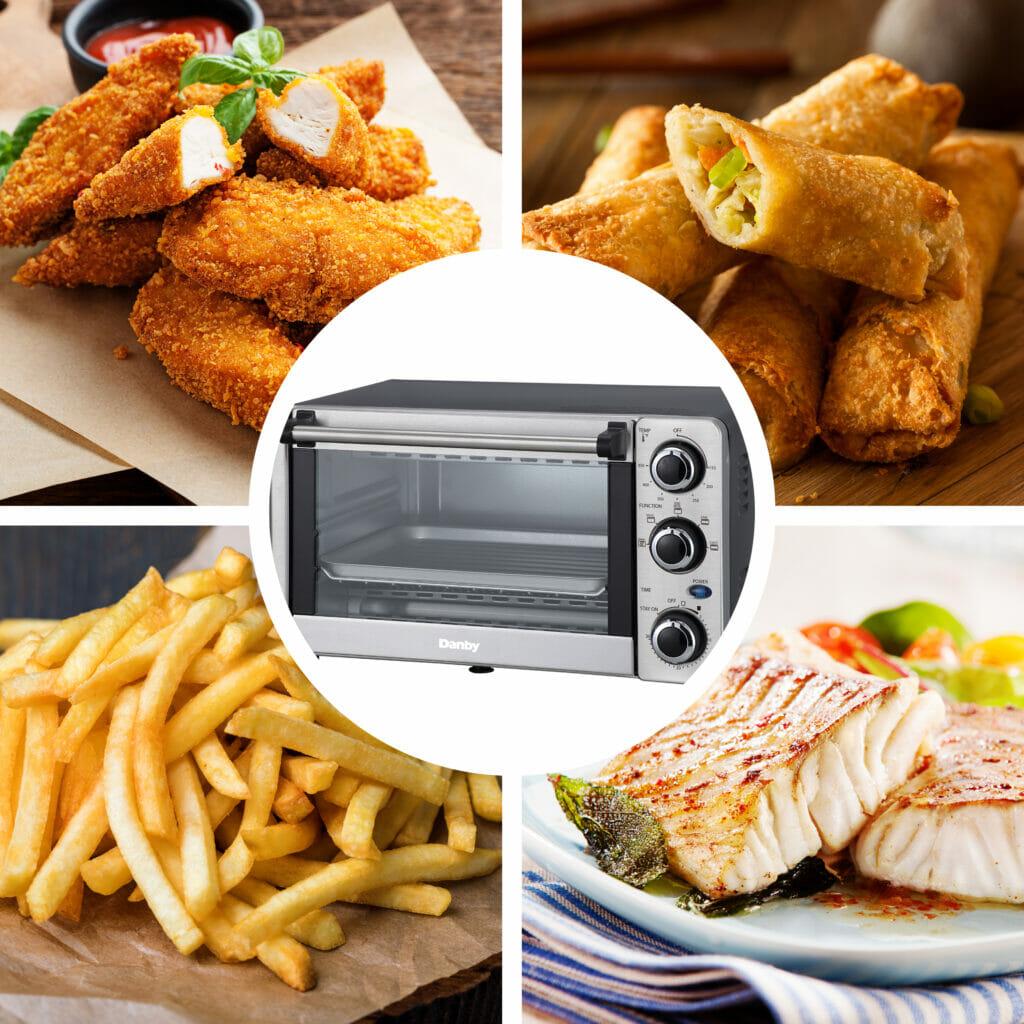 Danby 0.4 cu. ft./12L 4 Slice Countertop Toaster Oven in Stainless Steel