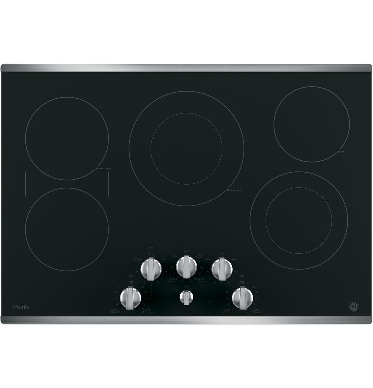 GE Profile™ 30" Built-In Knob Control Electric Cooktop