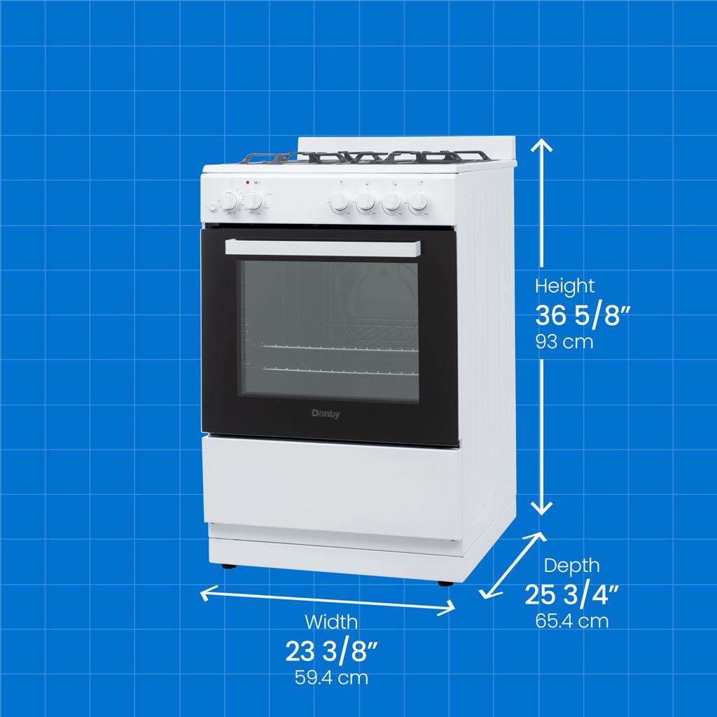 Danby 24" Wide Gas Range in White