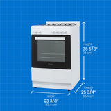 Danby 24" Wide Gas Range in White