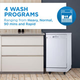 Danby 18" Wide Portable Dishwasher in White