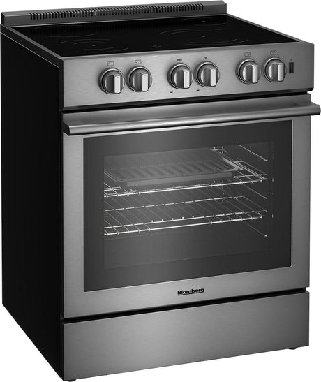 30in electric stainless range with 5.7 cu ft self clean oven, 4 burner