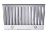 Forno Palazzo 36-Inch Wall Mounted Range Hood, Stainless Steel, Heavy Duty Baffle Filters, Remote Control