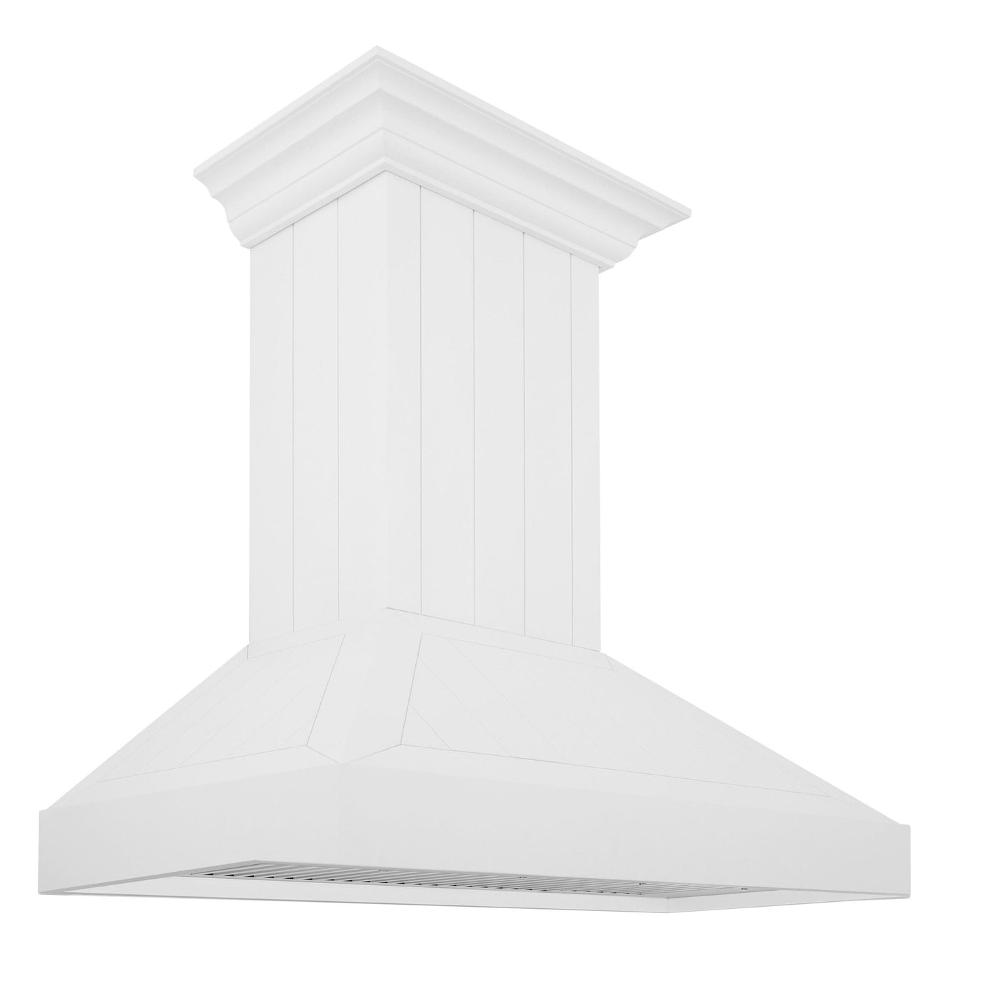 ZLINE 36 in. Wooden Wall Mount Range Hood in Shiplap Bright White Finish (KPWW-36)