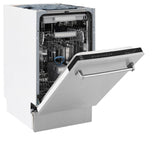 ZLINE 18" Tallac Series 3rd Rack Top Control Dishwasher with Traditional Handle, 51dBa [Color: DuraSnow Stainless Steel]