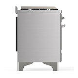 ILVE UMD40FNR3SSC Majestic III 40 inch Dual Fuel Range with 6 Burners and Griddle, Dual Function Burner up to 25,000 BTU (Natural Gas, Triple Glass Door, Stainless Steel, Chrome)