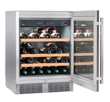 Undercounter Wine Cabinet, 24", Lock, 1 Zone, Reversible Door