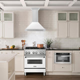 ZLINE 30 in. Convertible Stainless Steel Range Hood with Stainless Steel Handle (KB4STX-30) [Color: White Matte]