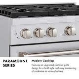 ZLINE Autograph Edition 48 in. 6.7 cu. ft. Paramount Double Oven Dual Fuel Range with 8 Burner Gas Cooktop in Stainless Steel and Champagne Bronze Helix Handles and Knob Accents (SDRZ-48-KCB)