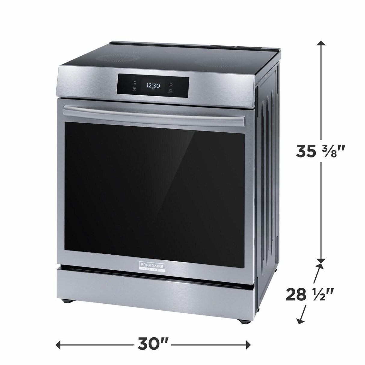30" Front Control Induction Range with Total Convection