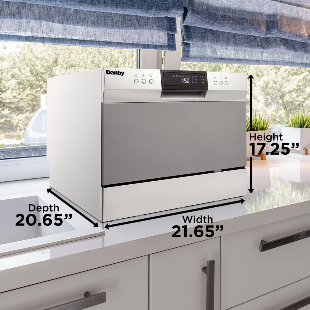 Danby 6 Place Setting Countertop Dishwasher in Silver