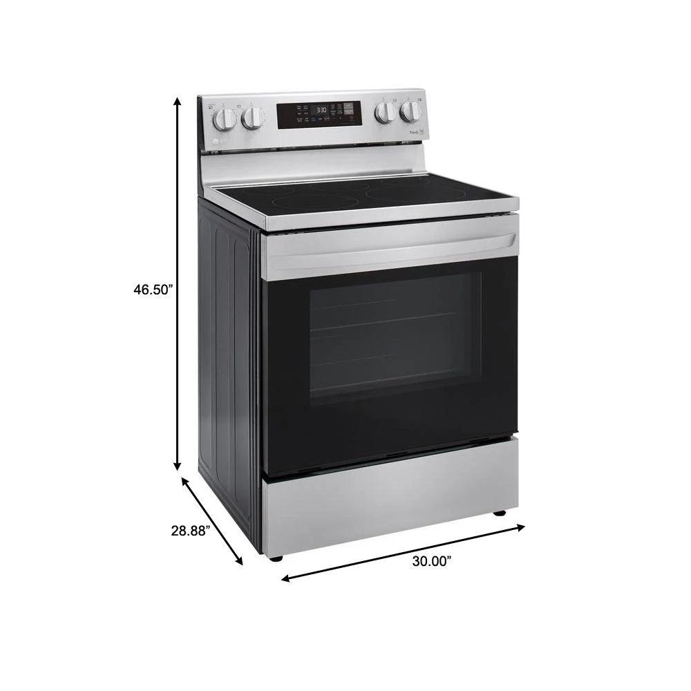 6.3 cu ft. Smart Wi-Fi Enabled Fan Convection Electric Range with Air Fry & EasyClean®