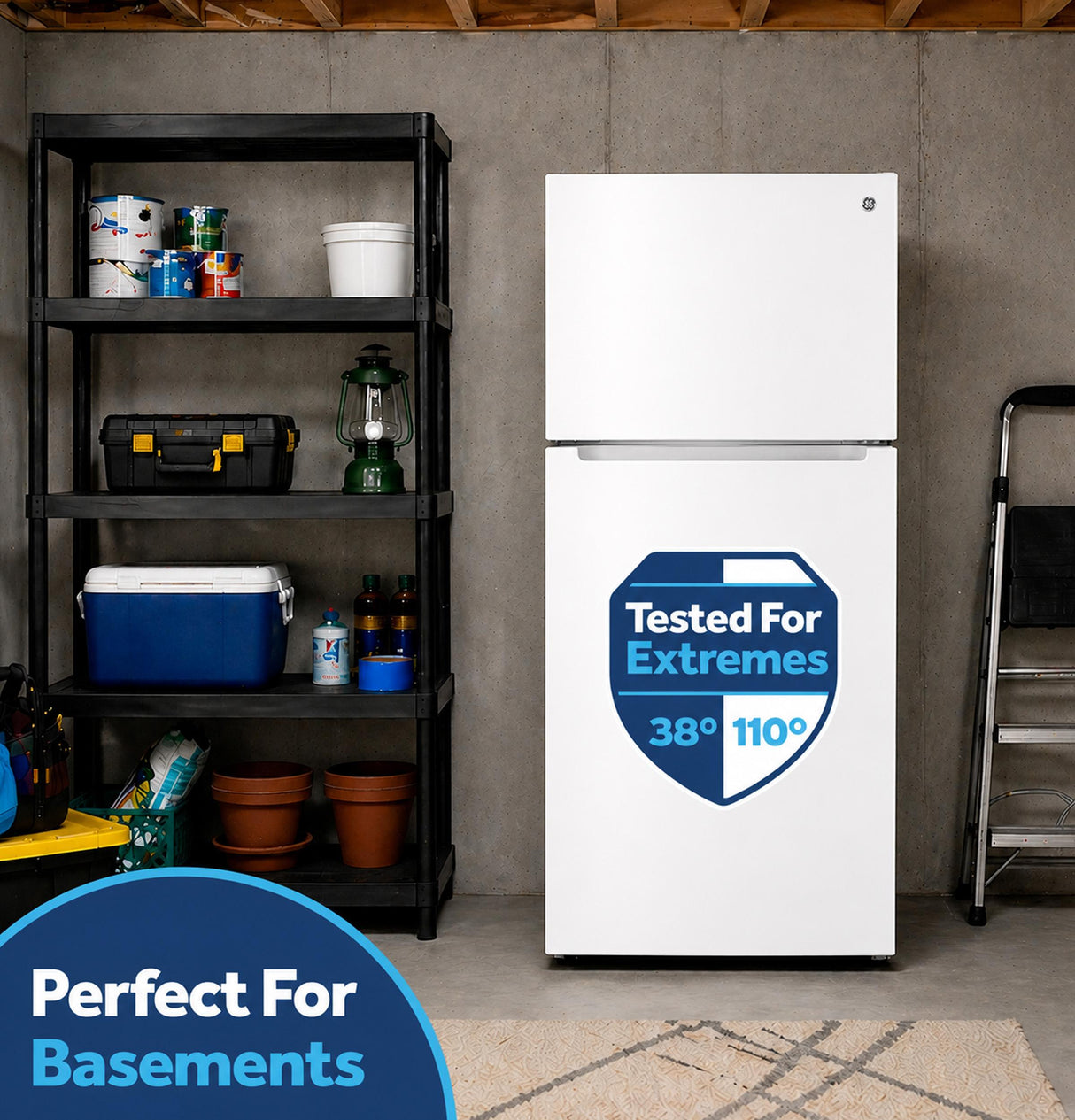 GE 19 Cu. Ft. Garage Ready Top-Freezer Refrigerator