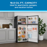 Avanti Frost-Free Apartment Size Garage Ready Refrigerator, 18.0 cu. ft. Capacity, in Stainless Steel (AVFF18DLJ0SS)