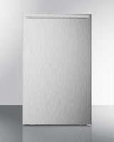 Commercially Listed 20" Wide Built-in Undercounter All-refrigerator, Auto Defrost With A Stainless Steel Door, Horizontal Handle and White Cabinet