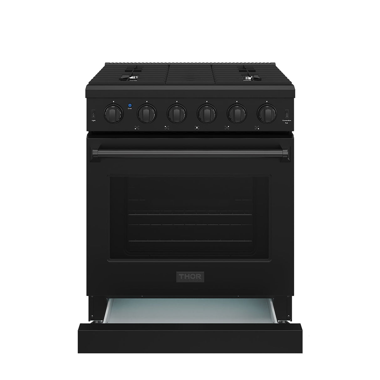 30 Inch Professional Gas Range In Black