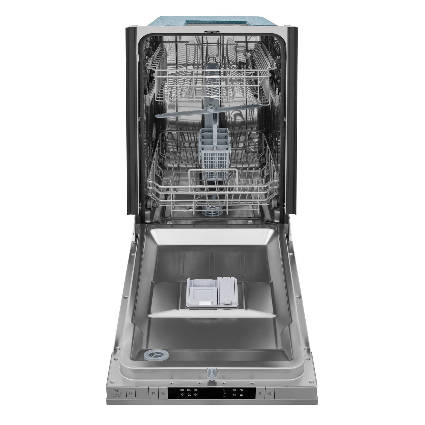 ZLINE 18 in. Compact Top Control Dishwasher with Stainless Steel Tub and Modern Style Handle, 52 dBa (DW-18) [Color: DuraSnow Stainless Steel]