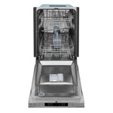 ZLINE 18 in. Compact Top Control Dishwasher with Stainless Steel Tub and Modern Style Handle, 52 dBa (DW-18) [Color: DuraSnow Stainless Steel]
