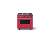 36"W. Sealed Burner Gas Range (Burner: 6b, Finish: Valentine, Trim: Polished Chrome, Fuel: Natural Gas)