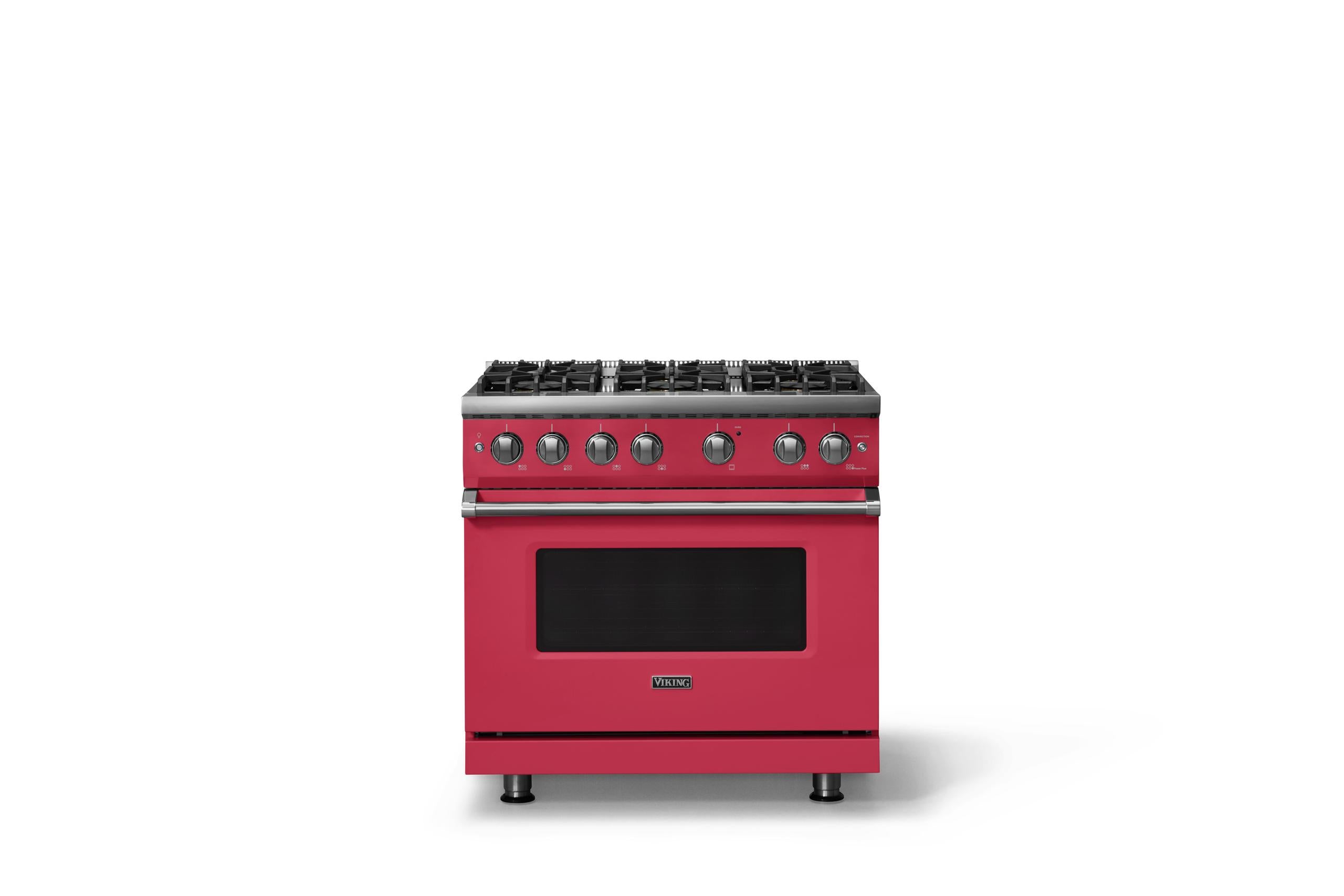 36"W. Sealed Burner Gas Range (Burner: 6b, Finish: Valentine, Trim: Polished Chrome, Fuel: Propane)