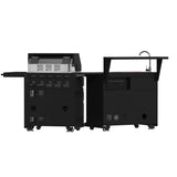 Forno All Aperto 62,600 BTU BBQ, 3 Stainless Steel Burners, Infrared Burners, Sink Module, Black Sintered Stone Countertops, Bar and Beverage Center