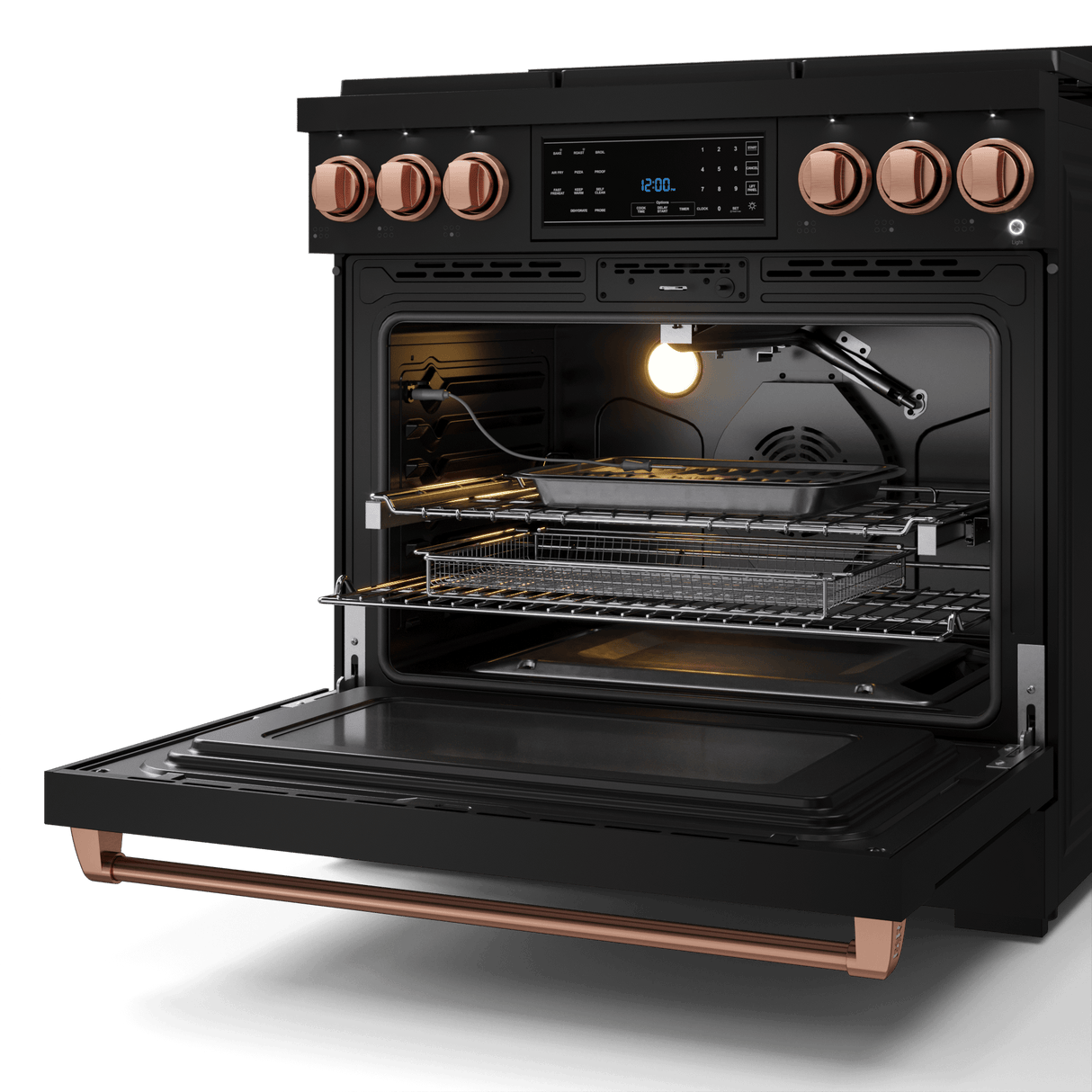 36 Inch Professional Gas Range With Tilt Panel Touch Control In Black/rose Gold  Gordon Ramsay Series