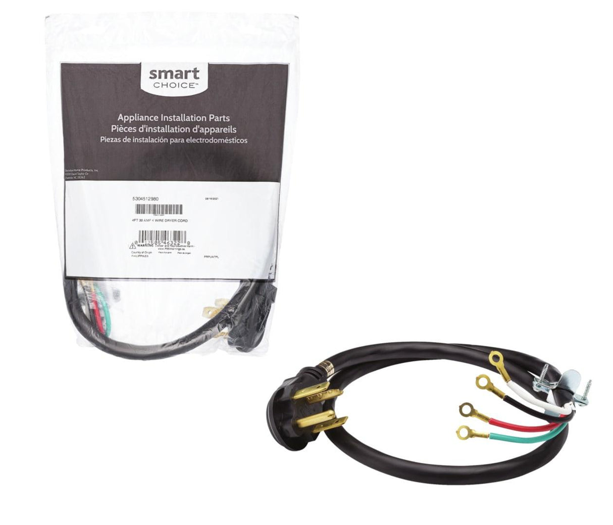 4' 30 Amp 4 Wire Dryer Cord