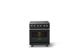30"W. Electric Range (Finish: Antique Bronze, Trim: Brushed Brass)