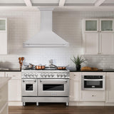 ZLINE 48 in. Stainless Steel Range Hood with Stainless Steel Handle (8654STX-48) [Color: Blue Matte]