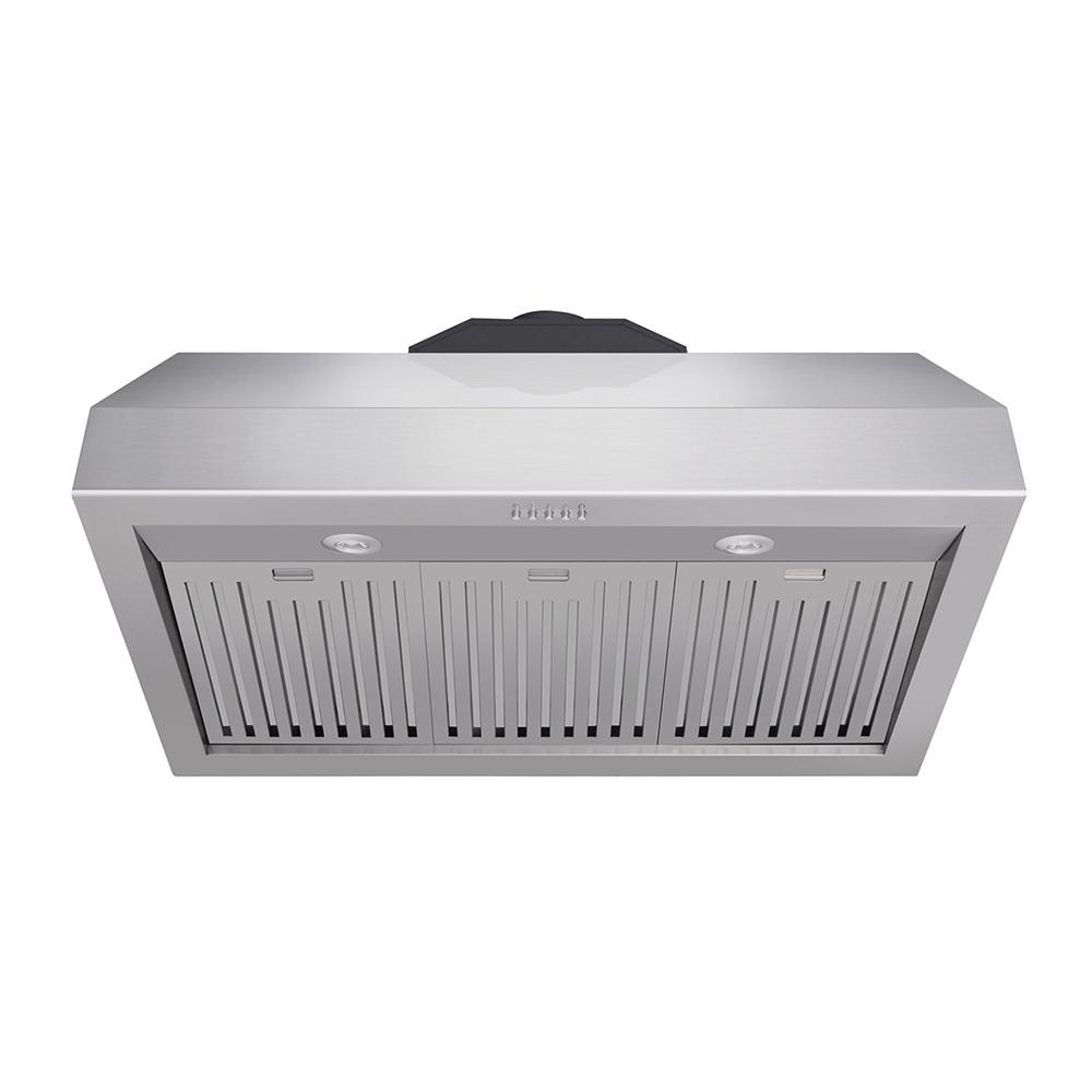 36 Inch Professional Range Hood, 16.5 Inches Tall In Stainless Steel (discontinued)