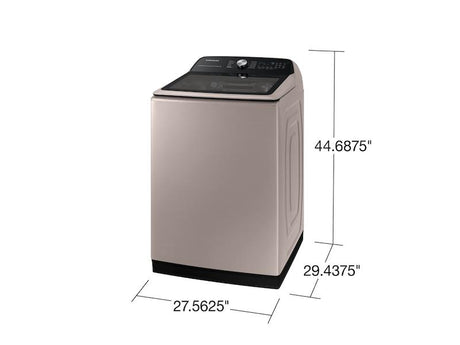 5.2 cu. ft. Large Capacity Smart Top Load Washer with Super Speed Wash in Champagne
