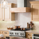 ZLINE 48 in. 1200 CFM Designer Series Wooden Wall Mount Range Hood in Butcher Block (681M-48)