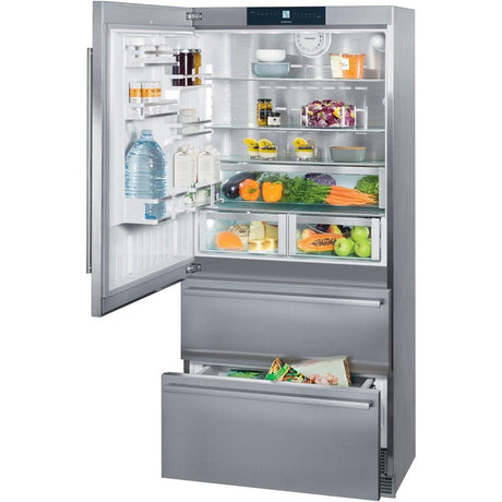 Freestanding Refrig/Freezer 36", Large Door, NOT Reversible, Left Hinge