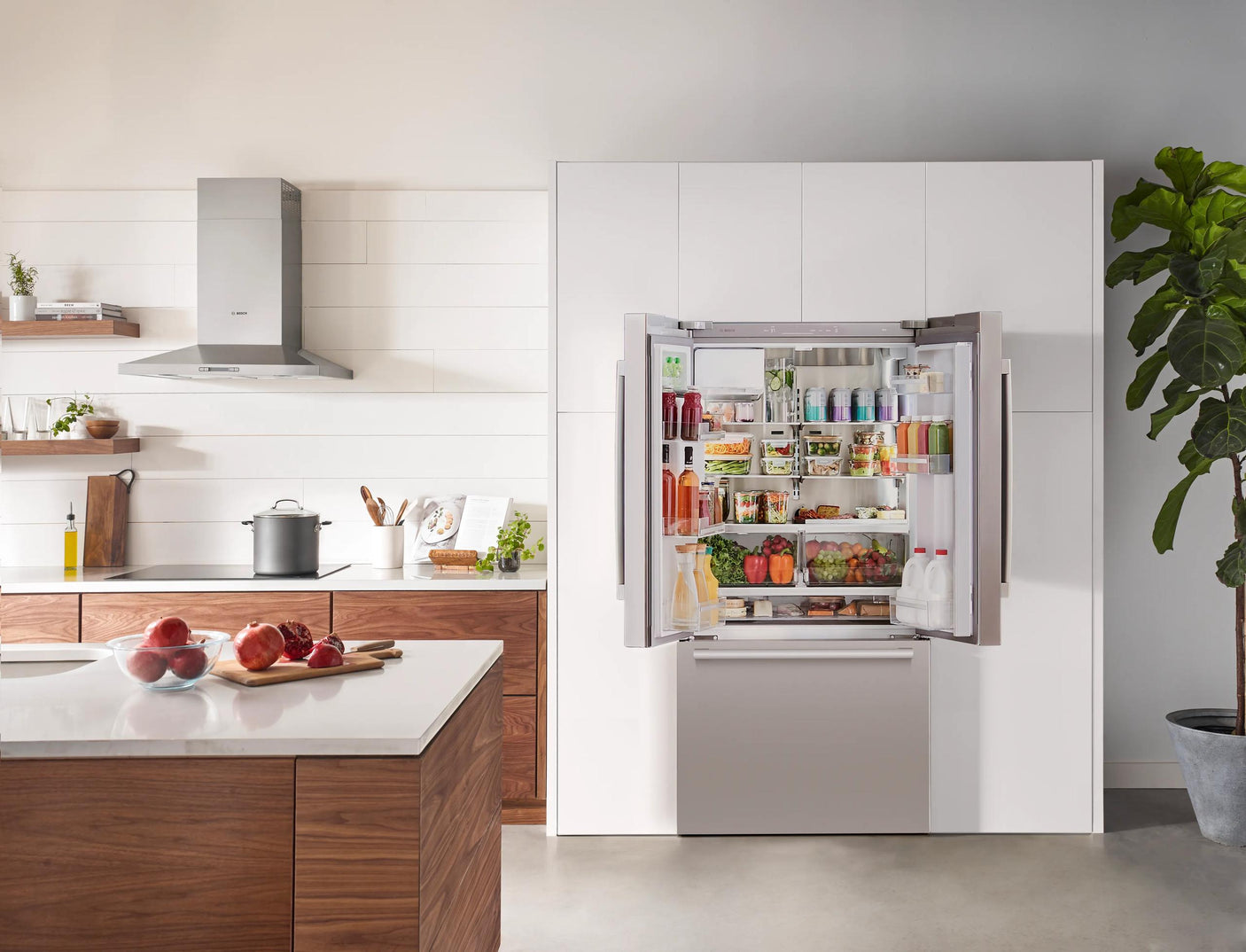 500 Series French Door Bottom Mount Refrigerator 36" Stainless steel (with anti-fingerprint), Total No Frost