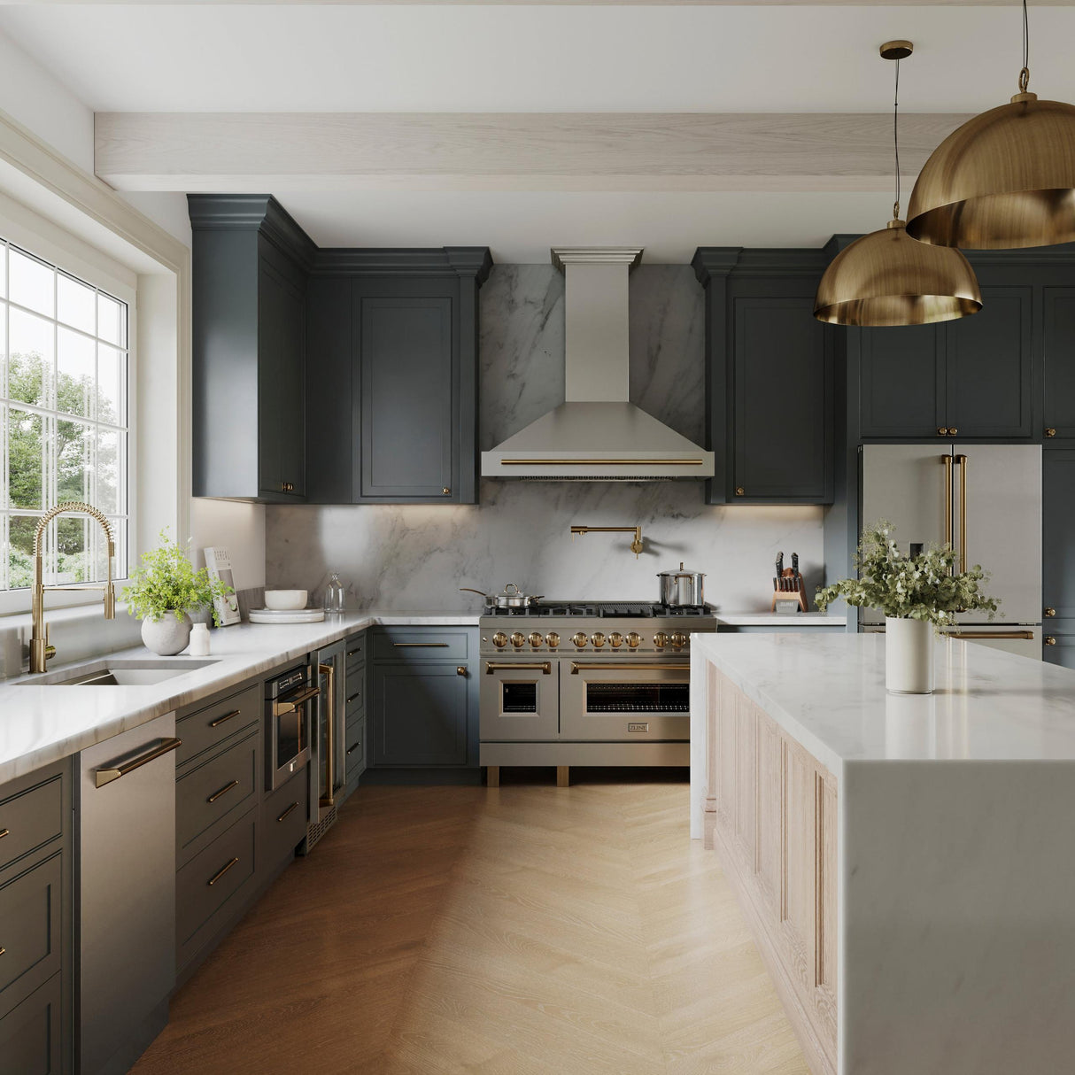 ZLINE Sierra Kitchen Faucet in Champagne Bronze (SRA-KF-CB)