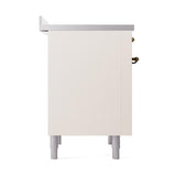 ILVE UNI366QNMPAWB Nostalgie II Noblesse 36 inch Induction Range (Solid Door, Antique White, Burnished)