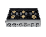 36" Rangetop, Stainless Steel, Liquid Propane