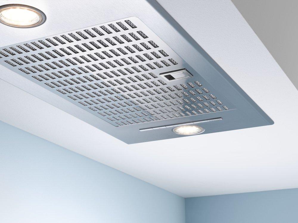 DA 2360 Stainless steel - Insert ventilation hood with energy-efficient LED lighting and backlit controls for easy use.